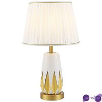 Настольная лампа с абажуром Femia White Gold Table Lamp