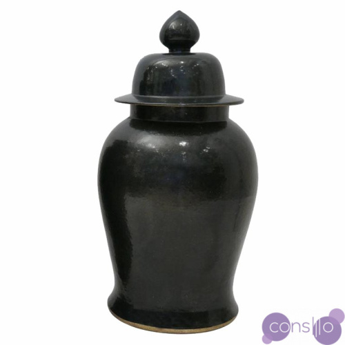 Ваза Black Ceramic Chinese Jars with Lids