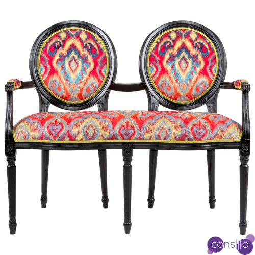 Диванетка Ikat Pattern Черная