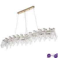 Линейная люстра с декором из текстурированного стекла Textured Glass Linear Chandelier 8