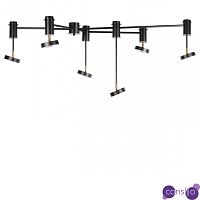 Светильник потолочный Flexible soffits черный 6 плафонов