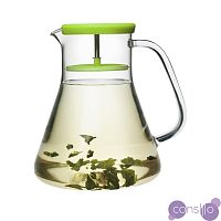 Чайник стеклянный зеленый 1,2 л Dancing leaf