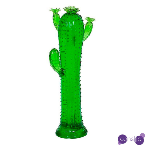 Фигурка кактус зеленый стекло Louis
