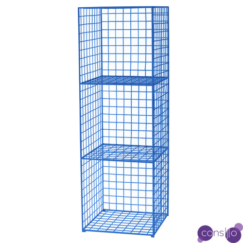 Стеллаж Carney Blue Industrial Metal Rust Rack Стеллаж Carney Blue Industrial Metal Rust Rack