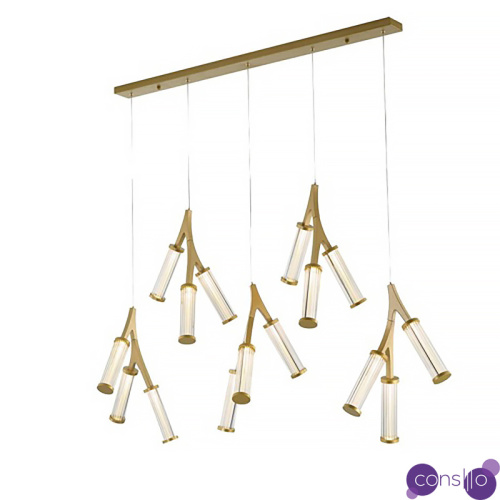 Люстра Cylinder Branches Chandelier Gold 15