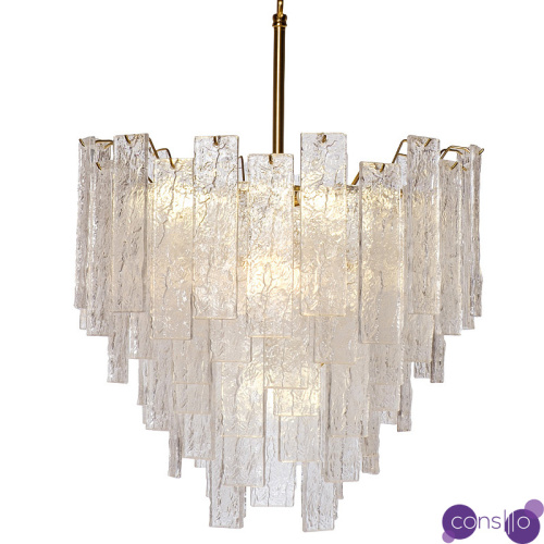 Люстра Dorit Textured Glass Rectangular Chandelier