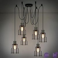 Люстра Loft Industrial 6 wire Cage Filament Pendant