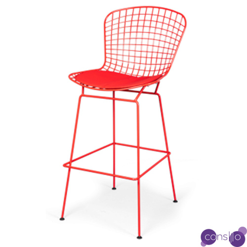 Барный стул Bertoia Barstool Red