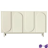 Комод White Arch Sideboard Buffet with 4 Doors Carved Credenza