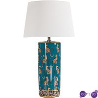 Настольная лампа с абажуром Leopard Lampshade Emerald