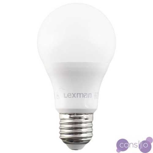 Белая матовая лампочка LED E27 9W тёплый свет