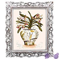 Постер White Parrots and Orchid Poster