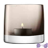 Подсвечник стеклянный мокко для чайной свечи Light colour, 8,5 см