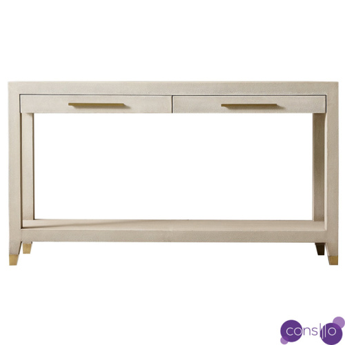 Charles Stingray Texture Console Ivory Консоль скат