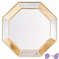 Зеркало восьмиугольное серебристо-золотое King mix