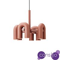 Подвесной дизайнерский светильник Cirkus by AGO Lighting (4 плафона/розовый)