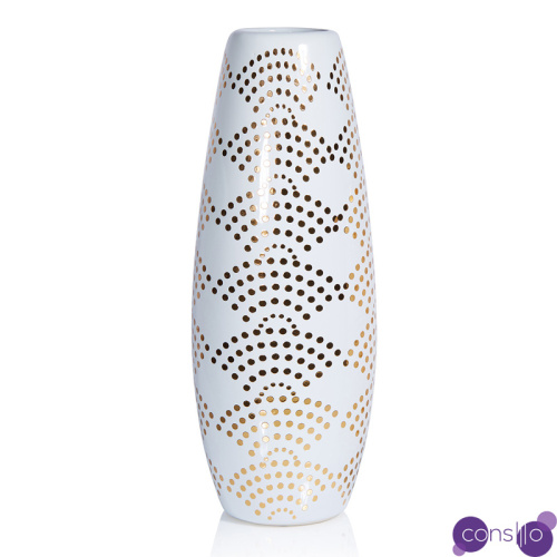 Ваза Amory Vase gold dots