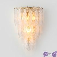 Настенный светильник в стиле постмодерн с декором из стилизованных стеклянных перьев PLUMAGE WALL