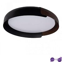 Светильник потолочный круглый Assol cup Black Wood диаметр 46