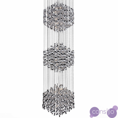 Люстра Macaroni Chandelier Chrome triple