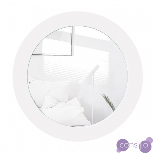 Зеркало круглое в белой раме Sheer Зеркало круглое в белой раме Sheer