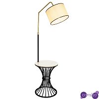 Торшер с абажуром и приставным столом Fazio Lighting and Furniture Floor Lamp
