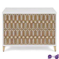 Комод Park Avenue Brass Wave Pattern Chest of Drawers