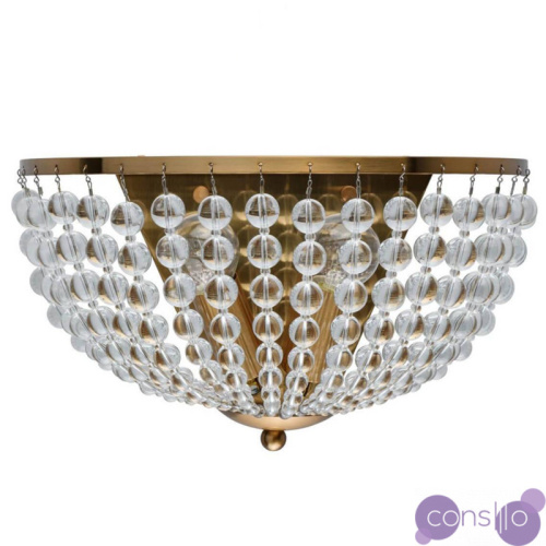 Бра Virginia Clear Beads Wall Lamp Gold