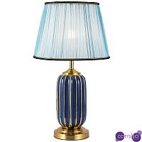 Настольная лампа с абажуром Terenzio Blue Table Lamp