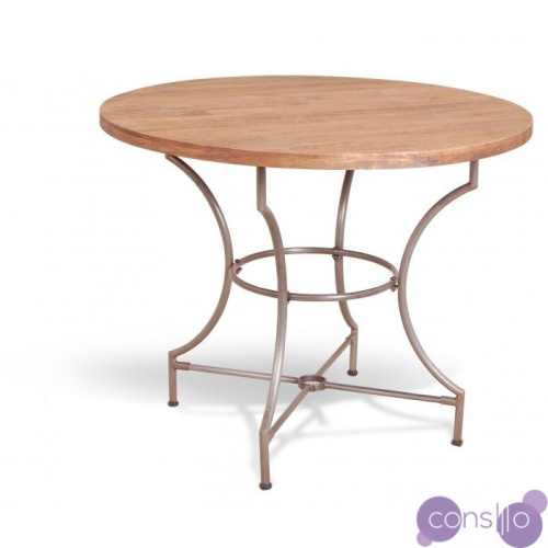 Cтол Industrial Metal Rust Round Dining Table