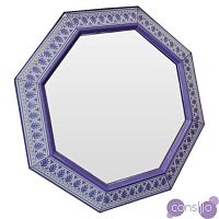 Зеркало восьмиугольное фиолетовое с орнаментом Violet tenderness
