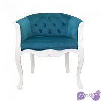 Кресло Kandy голубое с белым