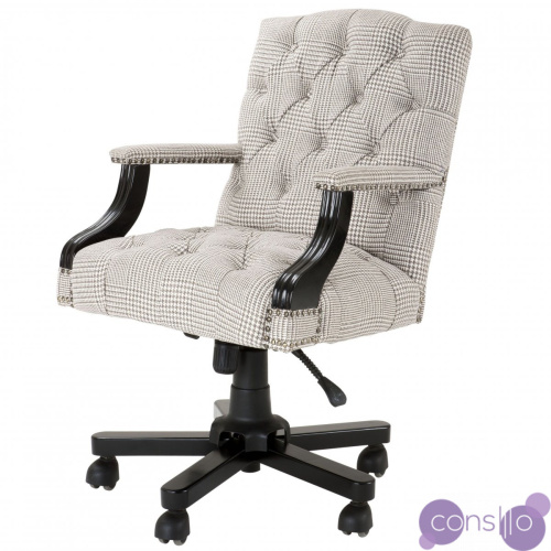 Офисное кресло Eichholtz Desk Chair Burchell brown & white