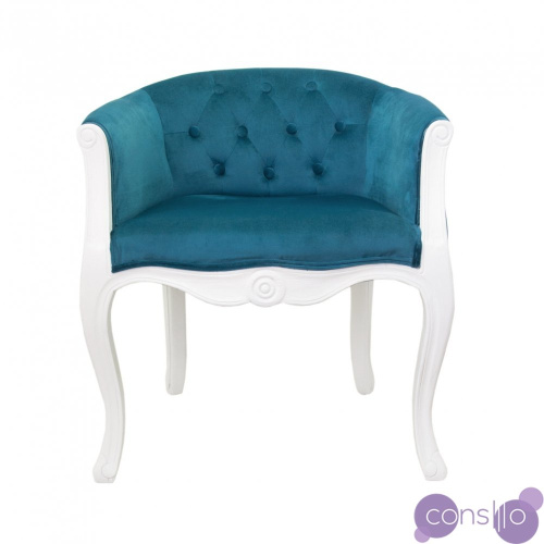Кресло Kandy голубое с белым