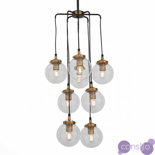 Люстра Bistro Globe Clear Glass Chandelier 8 Tower
