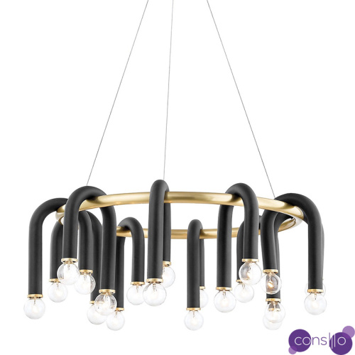 Люстра Paulson floppy chandelier round gold