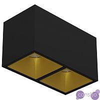 Накладной светодиодный светильник LeDron KUBING 2 Black Gold