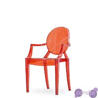 Стул-кресло Louis by Kartell (прозрачный/красный)