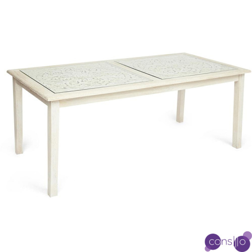Обеденный стол Indian antique white Table