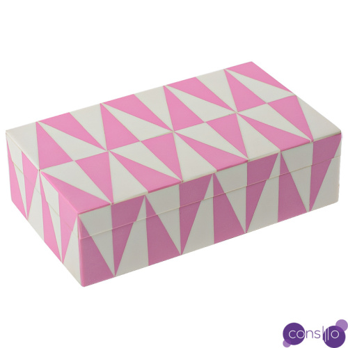 Шкатулка Pink Triangles Bone Inlay Box