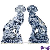 Статуэтки Oriental Blue & White Ornament Dogs набор из 2-х штук