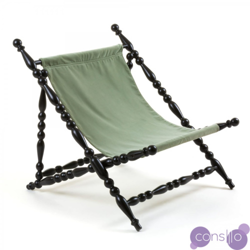 Стул Seletti Heritage Foldable Deckchair Green