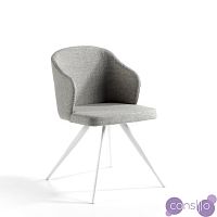 Стул-кресло с подлокотниками с металлическими ножками серый Gris-Patblan от Angel Cerda