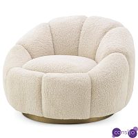 Кресло Eichholtz Swivel Chair Inger Brisbane Cream