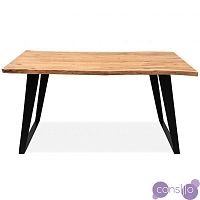 Обеденный стол деревянный с черными ножками 150 см Дживан Life black