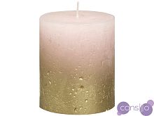 Свеча декоративная розовая с золотом 103668636704