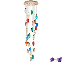 Каскадная люстра с цветными плафонами Soar Colorful Cascade Chandelier