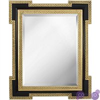 Зеркало прямоугольное черное с золотом Армандо