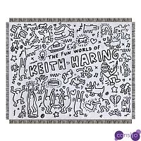 Покрывало граффити черно-белое Кит Харинг Keith Haring Bed Сover