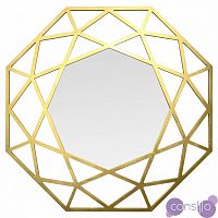 Зеркало круглое шестигранное в золотой раме Tissue